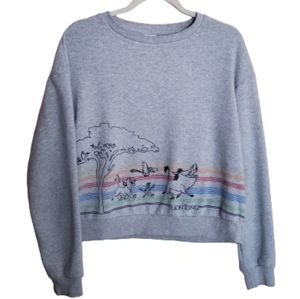 Disney Lion King Gray Sweatshirt Crew Neck Size L